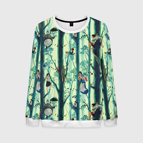 Мужской свитшот Ghibli All / 3D-Белый – фото 1