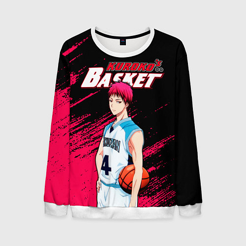 Мужской свитшот Kuroko no Basuke, Akashi Seijuro Сейджуро Акаши / 3D-Белый – фото 1