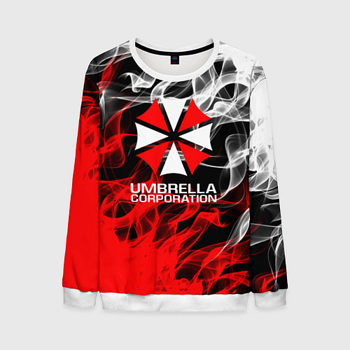 Мужской свитшот Umbrella Corporation Fire / 3D-Белый – фото 1