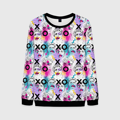 Мужской свитшот ХО-ХО мем / 3D-Черный – фото 1