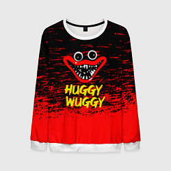 Свитшот мужской Poppy Playtime хагги вагги хоррор, цвет: 3D-белый
