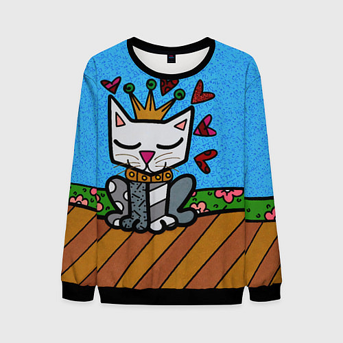 Мужской свитшот Romero Britto - Originals / 3D-Черный – фото 1