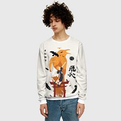 Свитшот мужской Волейбол Fly High Hinata, цвет: 3D-белый — фото 2