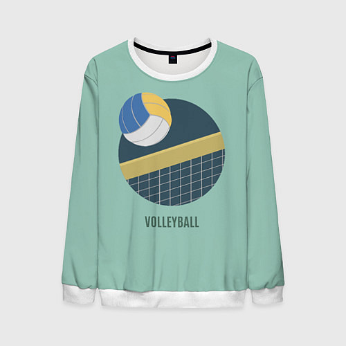 Мужской свитшот Volleyball Спорт / 3D-Белый – фото 1