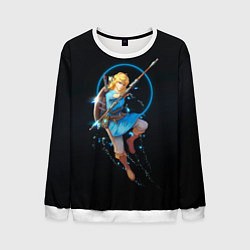 Свитшот мужской Линк на охоте, цвет: 3D-белый