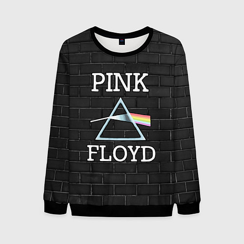 Мужской свитшот PINK FLOYD LOGO - ПИНК ФЛОЙД ЛОГОТИП / 3D-Черный – фото 1