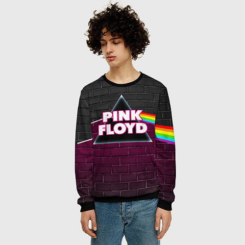 Мужской свитшот PINK FLOYD ПИНК ФЛОЙД / 3D-Черный – фото 3