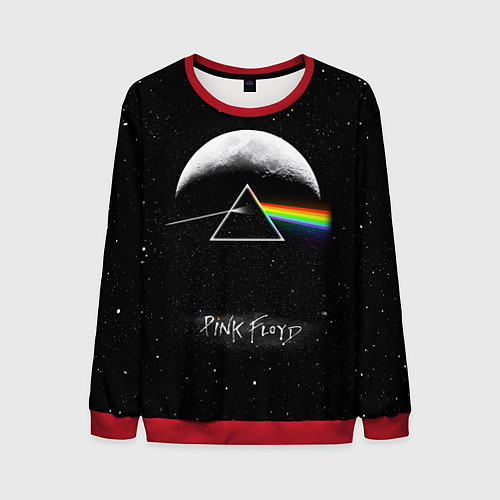 Мужской свитшот PINK FLOYD LOGO ПИНК ФЛОЙД ЗВЕЗДЫ / 3D-Красный – фото 1