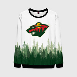 Свитшот мужской Minnesota Wild, Миннесота Уайлд Лес, цвет: 3D-черный