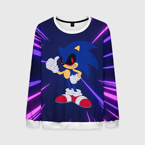 Мужской свитшот SONIC EXE СОНИК / 3D-Белый – фото 1