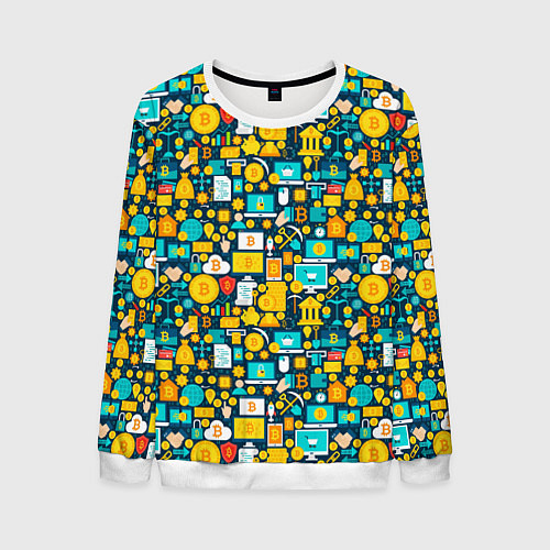 Мужской свитшот Трейдер Криптовалют / 3D-Белый – фото 1