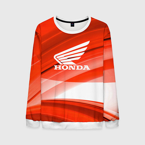 Мужской свитшот Honda logo auto / 3D-Белый – фото 1
