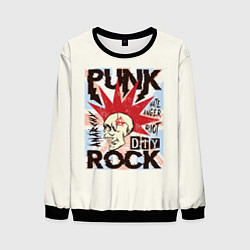 Свитшот мужской Punk Rock Панк, цвет: 3D-черный