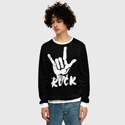 Свитшот мужской РОК - ROCK, цвет: 3D-белый — фото 2