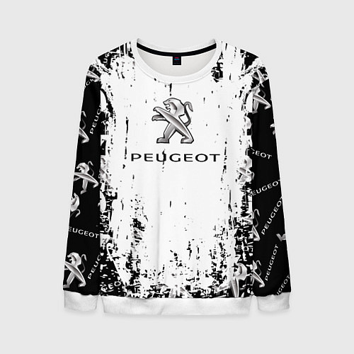 Мужской свитшот Peugeot паттерн львов / 3D-Белый – фото 1