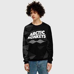 Свитшот мужской Arctic Monkeys Серая Геометрия, цвет: 3D-черный — фото 2