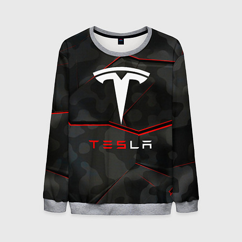 Мужской свитшот Tesla Sport Logo / 3D-Меланж – фото 1