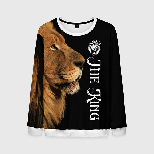 Мужской свитшот ЛЕВ КОРОЛЬ LION KING / 3D-Белый – фото 1