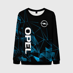 Свитшот мужской Opel, Опель геометрия, цвет: 3D-черный