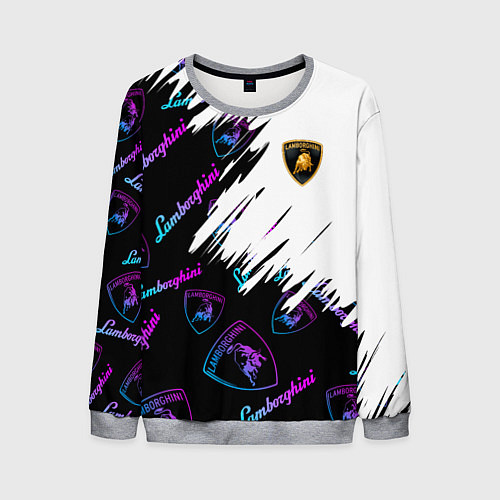 Мужской свитшот Lamborghini pattern gradient / 3D-Меланж – фото 1