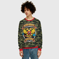 Свитшот мужской ДАЧНЫЕ ВОЙСКА КАМУФЛЯЖ, цвет: 3D-красный — фото 2