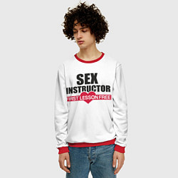 Свитшот мужской Секс Инструктор SEX INSTRUCTOR, цвет: 3D-красный — фото 2