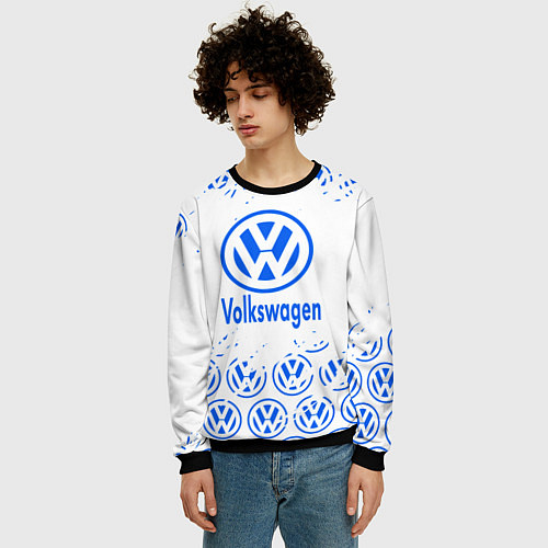 Мужской свитшот Volkswagen фольксваген / 3D-Черный – фото 3