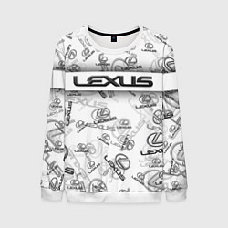 Свитшот мужской LEXUS BIG EMBLEMA PATTERN, цвет: 3D-белый
