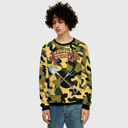 Свитшот мужской Дачне войска в деле!, цвет: 3D-черный — фото 2