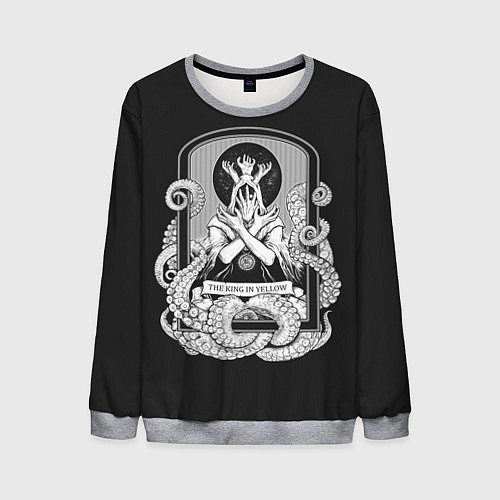 Мужской свитшот Король в жёлтом / 3D-Меланж – фото 1
