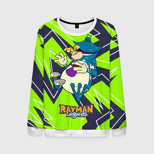 Мужской свитшот Rayman and globox / 3D-Белый – фото 1