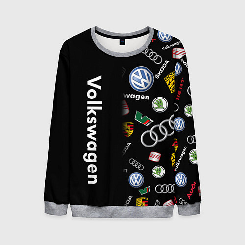 Мужской свитшот Volkswagen Group Half Pattern / 3D-Меланж – фото 1