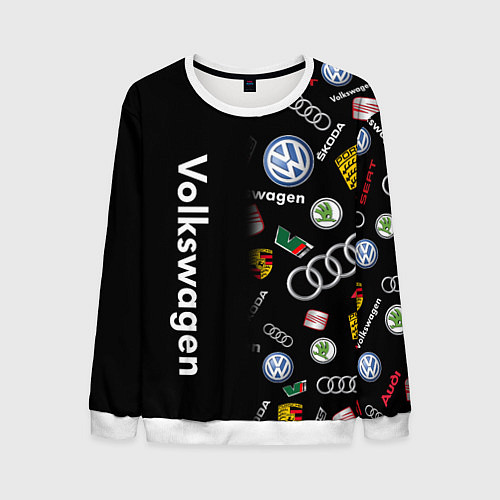 Мужской свитшот Volkswagen Group Half Pattern / 3D-Белый – фото 1