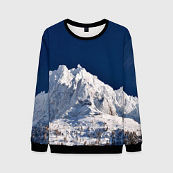 Мужской свитшот Снежные горы, синие небо