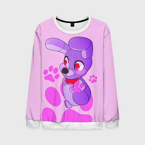 Мужской свитшот Bonnie the Rabbit UCN / 3D-Белый – фото 1