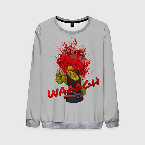 Мужской свитшот Waaagh reference / 3D-Меланж – фото 1