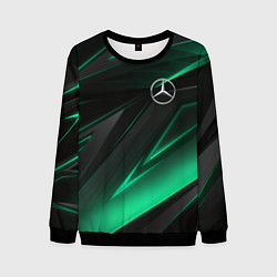 Свитшот мужской MERCEDES-BENZ AMG NEON STRIPES PETRONAS, цвет: 3D-черный