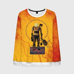 Свитшот мужской Командо с гитарой, цвет: 3D-белый