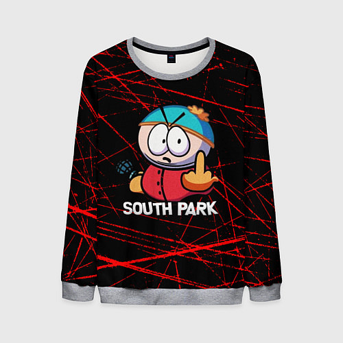 Мужской свитшот Мультфильм Южный парк Эрик South Park / 3D-Меланж – фото 1
