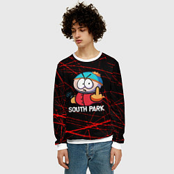Свитшот мужской Мультфильм Южный парк Эрик South Park, цвет: 3D-белый — фото 2