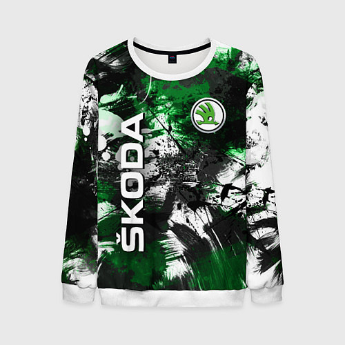 Мужской свитшот Skoda Sport Style Шкода / 3D-Белый – фото 1