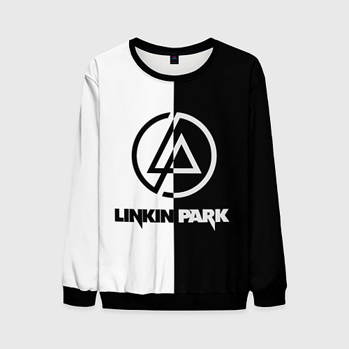 Мужской свитшот Linkin Park ЧБ / 3D-Черный – фото 1