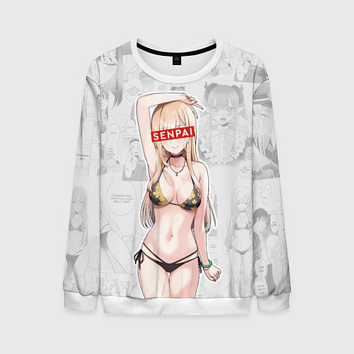 Мужской свитшот Senpai Kitagawa Manga / 3D-Белый – фото 1