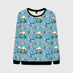 Мужской свитшот Панды и киты