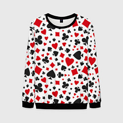 Свитшот мужской Картёжные Масти, цвет: 3D-черный