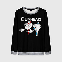 Свитшот мужской Cuphead грозные ребята из Криминального чтива, цвет: 3D-меланж
