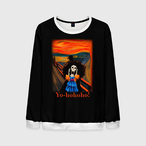 Мужской свитшот Эдвард Мунк Крик Брука / 3D-Белый – фото 1