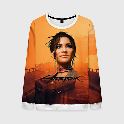 Мужской свитшот Panam Cyberpunk2077 / 3D-Белый – фото 1