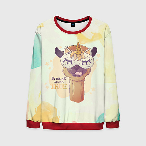 Мужской свитшот Dream come true! / 3D-Красный – фото 1