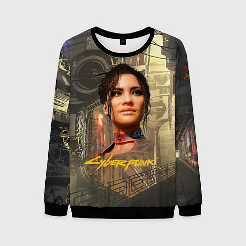 Мужской свитшот Panam cyberpunk 2077 / 3D-Черный – фото 1